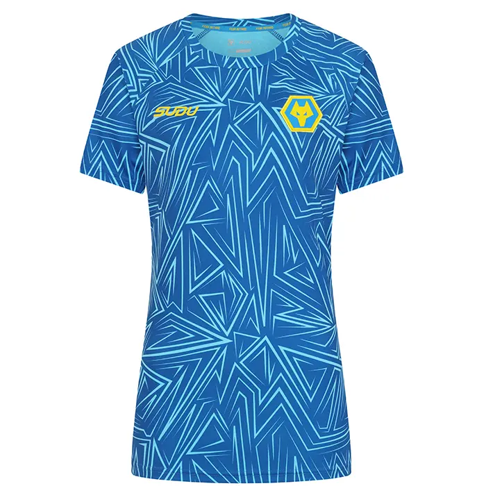 Wolverhampton Wanderers Store | Shop Official 2025-26 3rd Pre Match T-Shirt – Womens – Blue Wolves Gear
